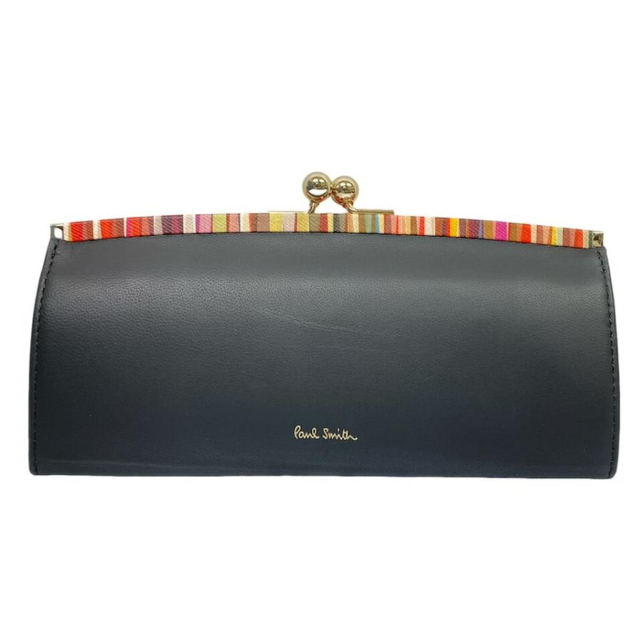 Paul Smith（ポール・スミス） 未使用 長財布 がま口 レザー ブラック