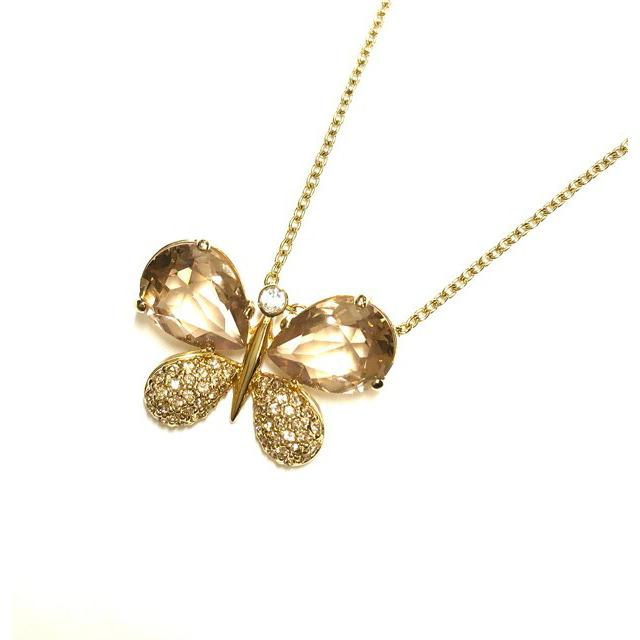 SWAROVSKI（スワロフスキー） 新品同様 バタフライ ネックレス 蝶 GP