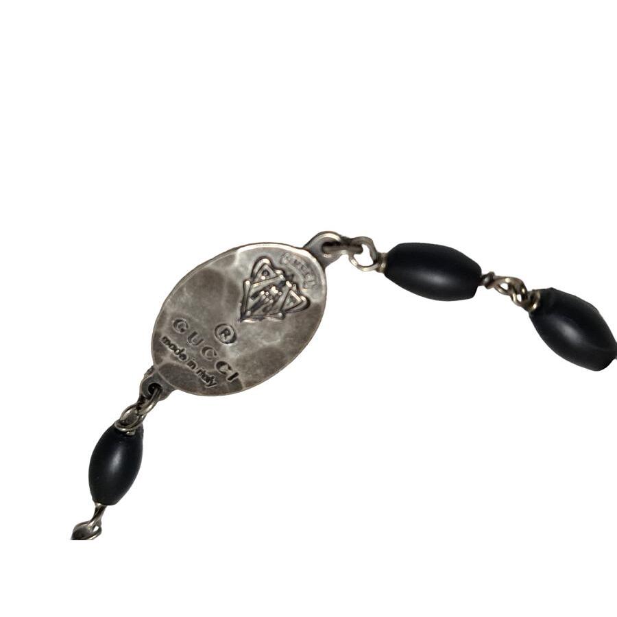 GUCCI（グッチ） ネックレス ロング ストーン クレスト プレート SV925 