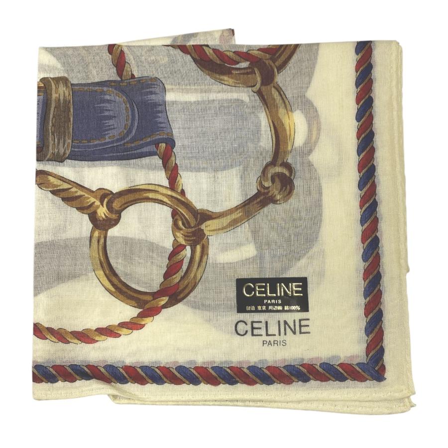 CELINE（セリーヌ） 未使用 ハンカチ ベルト柄 スカーフ ヴィンテージ