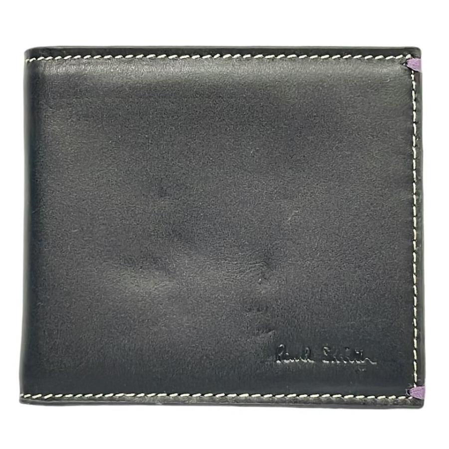 PaulSmith二つ折り財布黒レザー牛革メンズ新品未使用 Paul Smith（ポール・スミス） 未使用 訳あり 二つ折り 財布 札入れ