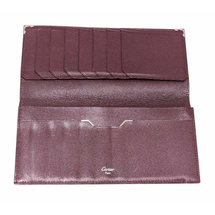 Cartier（カルティエ） 長財布 長札入 カボション ブラック 黒 レザー