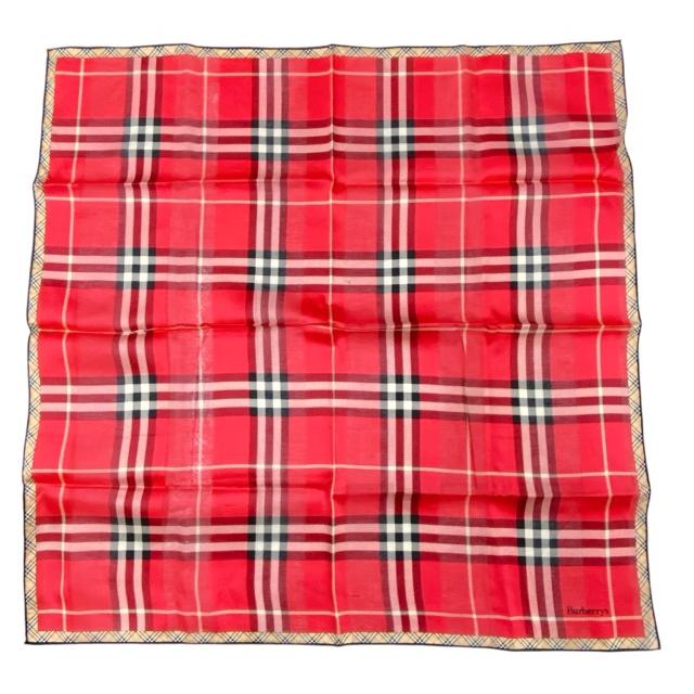 BURBERRY（バーバリー） 大判 57cm ハンカチ レッド チェック