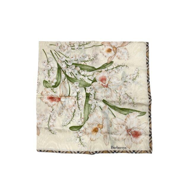 BURBERRY（バーバリー） ハンカチ 57cm 大判 スカーフ シルク調