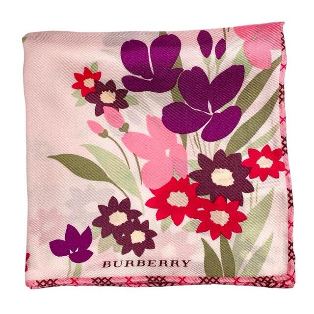 BURBERRY（バーバリー） ハンカチ 57cm 大判 スカーフ シルク調