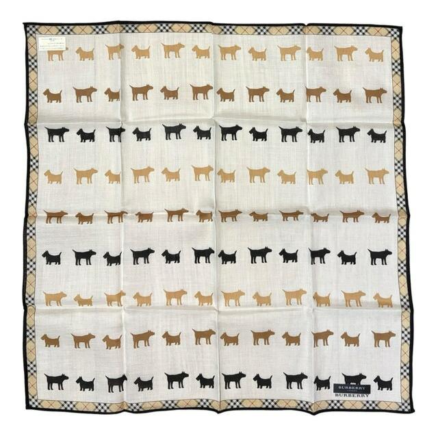 BURBERRY（バーバリー） 未使用 訳アリ ベージュ ハンカチ 綿 100