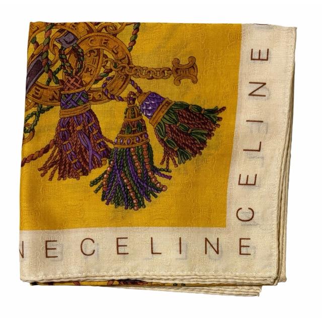 CELINE（セリーヌ） ハンカチ 大判 57cm イエロー マルチカラー