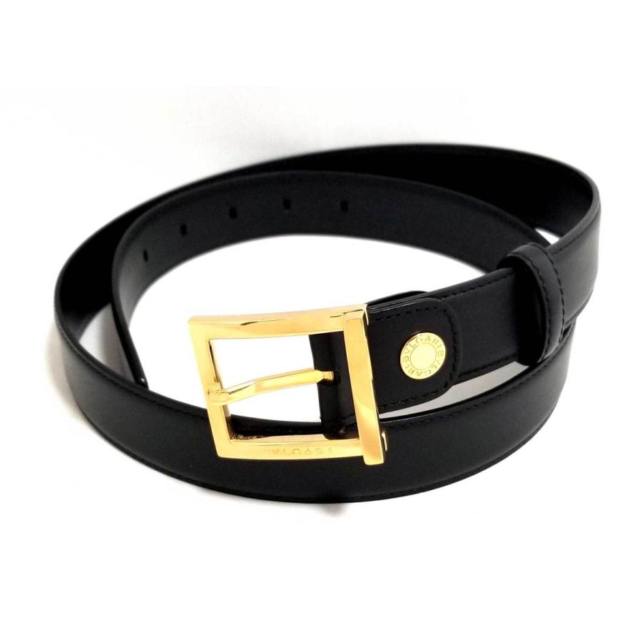 ブルガリ BVLGARI レザーベルト 95cm ブラック 黒 バックル ブルガリ BVLGARI レザーベルト 95cm ブラック 黒 バックル
