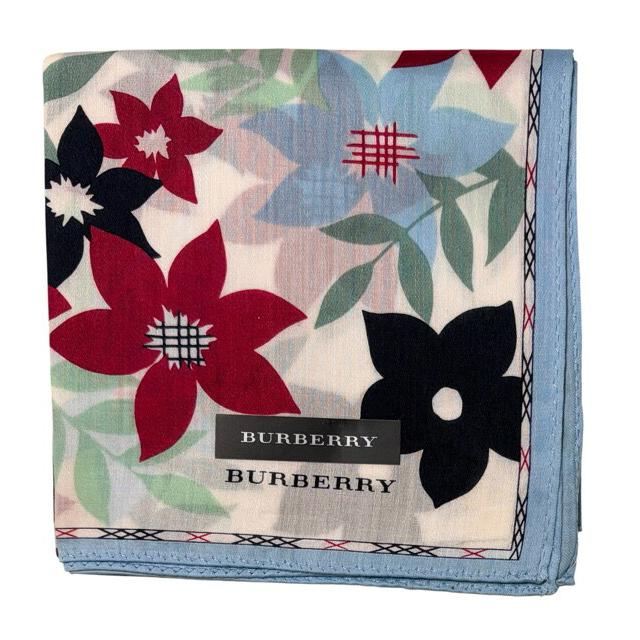 BURBERRY（バーバリー） 未使用 ハンカチ 綿 100％ scarf フラワー