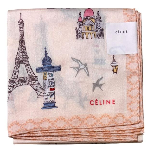 CELINE（セリーヌ） 未使用 ハンカチ 51cm scarf スカーフ パリ