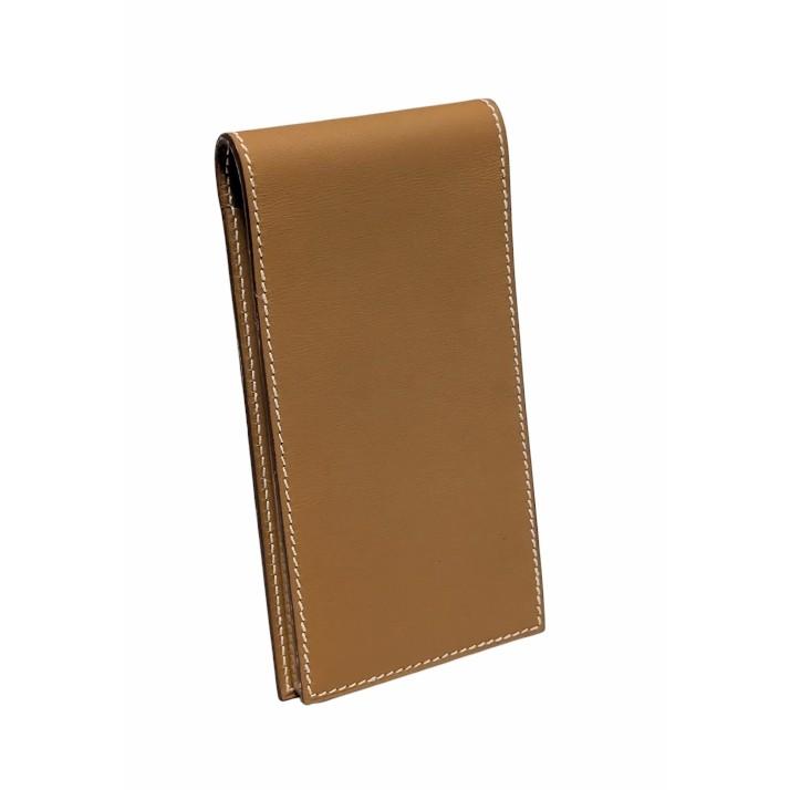 HERMES（エルメス） 新品同様 メモ帳 レザー ボックスカーフ 二つ折り