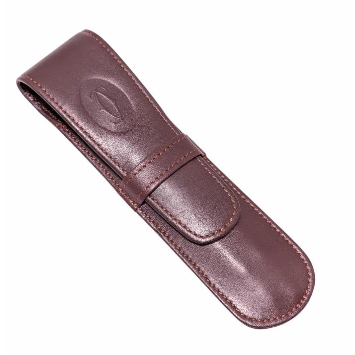 Cartier（カルティエ） マスト ペンケース レザー ボルドー 革製 2本