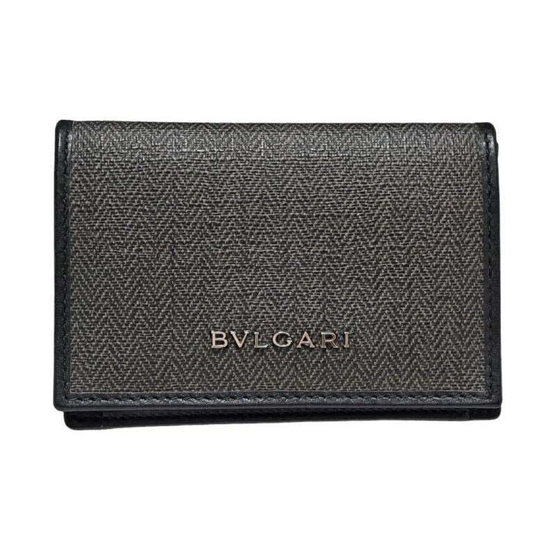 ブルガリ ウィークエンド カードケース 32588 名刺入れ マチあり ヘリテージ ホログラム メタルロゴ メンズ レディース PVC レザー BVLGA BVLGARI（ブルガリ） ウィークエンド カードケース 32588 名刺入れ