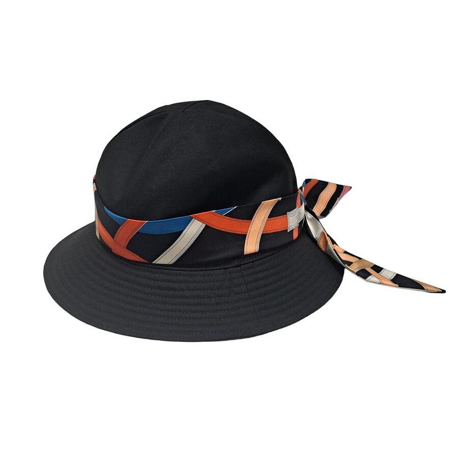 HERMES エルメスハット帽子バケットハットブラックサイズ58 中古