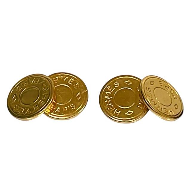 エルメス カフリンクス セリエ ゴールド GP カフス カフスボタン メンズ HERMES 【中古】 HERMES（エルメス） カフリンクス セリエ ゴールド GP カフス カフス