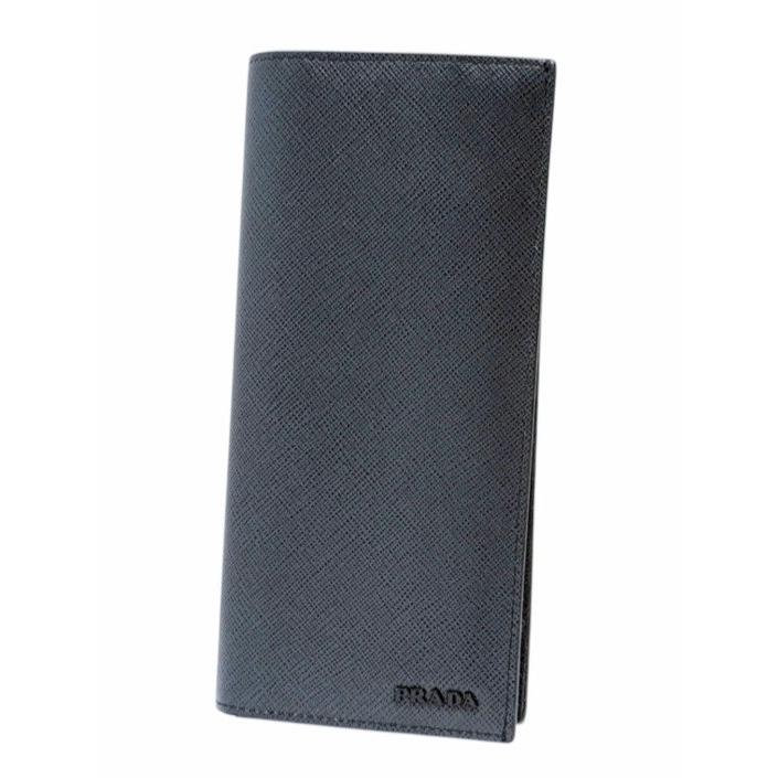 美品✨ PRADA 長財布 カードケース付 サフィアーノ ネイビー リボン PRADA（プラダ） 財布 サフィアーノ ネイビー 2MV836 型押し レザー 長