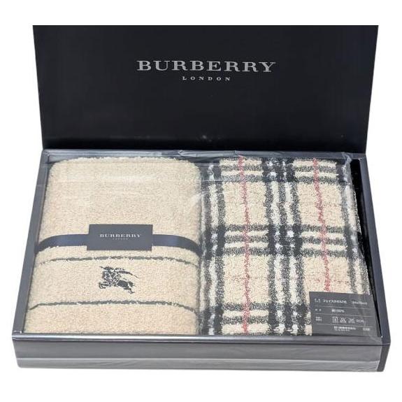 BURBERRY 大判タオルケット バーバリー 西川産業 ベージュ 2枚組