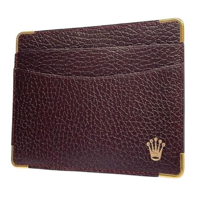 ロレックス カードケース パスケース ブラウン エンジ ギャランティケース レザー　101.70.55 ROREX　【中古】 ROLEX（ロレックス） カードケース パスケース ブラウン エンジ