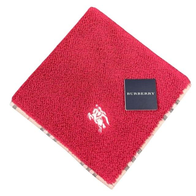 BURBERRY（バーバリー） 未使用 ハンドタオル レッド 赤 ミニ