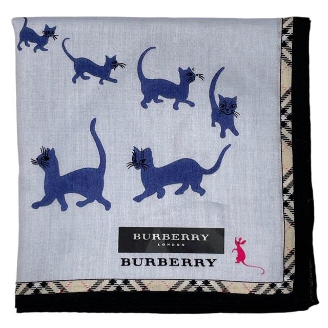 BURBERRY 未使用 バーバリー ハンカチ 綿 コットン 100% ネコ BURBERRY 未使用 バーバリー ハンカチ 綿 コットン 100% ネコ