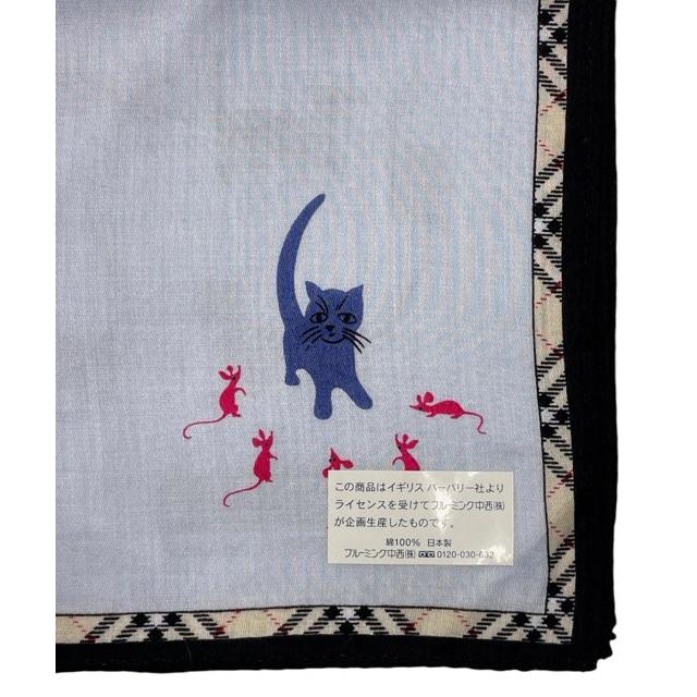 BURBERRY 未使用 バーバリー ハンカチ 綿 コットン 100% ネコ BURBERRY 未使用 バーバリー ハンカチ 綿 コットン 100% ネコ