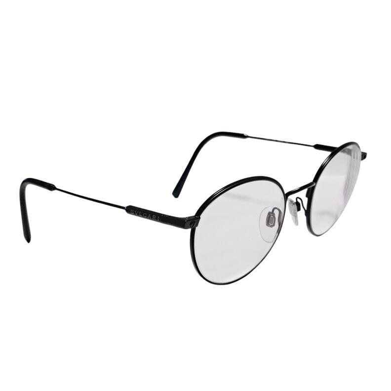 新品同様 ブルガリ メガネフレーム ロゴ ブラック 黒 BV1107 メンズ レディース めがね 眼鏡 BVLGARI めがねフレーム  【中古】 BVLGARI（ブルガリ） 新品同様 メガネフレーム ロゴ ブラック 黒