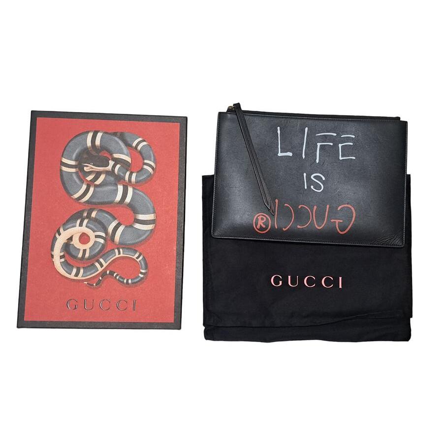 GUCCI グッチ ゴースト セカンドバッグ メンズ 445597 LIFE IS GUCCI グッチ ゴースト セカンドバッグ メンズ 445597 LIFE IS