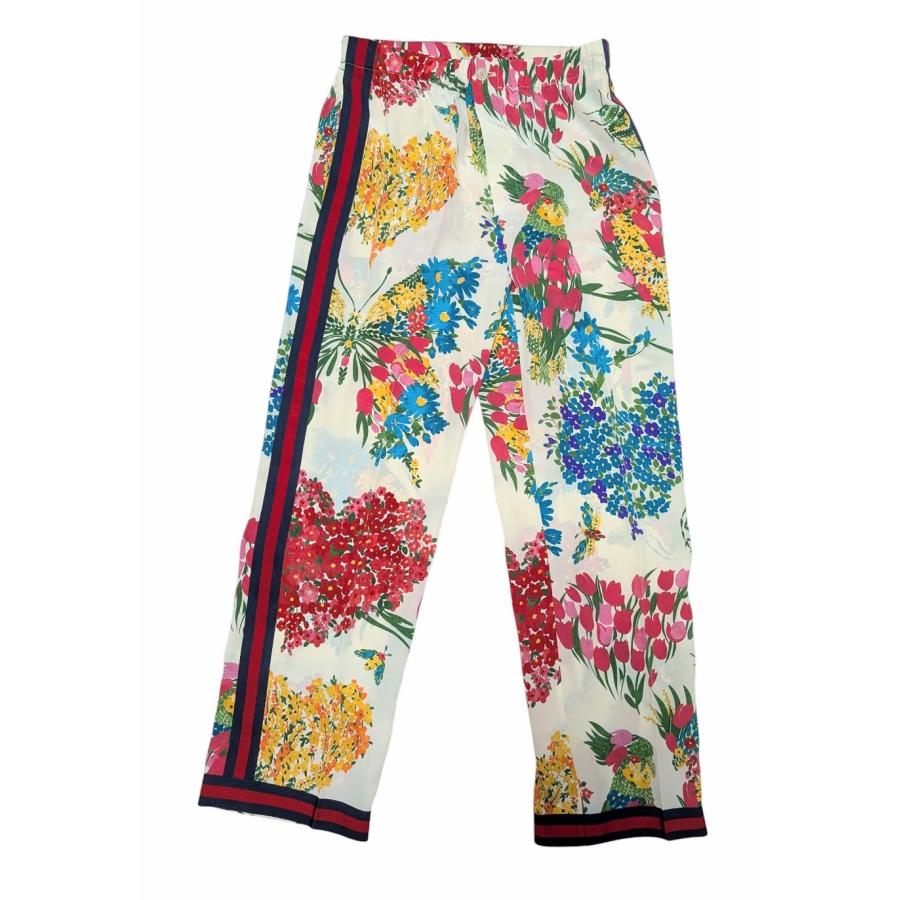 専用！新品未使用GUCCI フラワープリント パンツ サイズ GUCCI（グッチ） 新品同様 パンツ フラワープリント ＃42 サイドライン