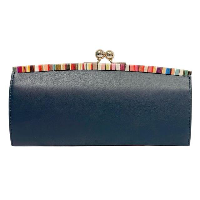 Paul Smith（ポール・スミス） 未使用 長財布 がま口 レザー ネイビー
