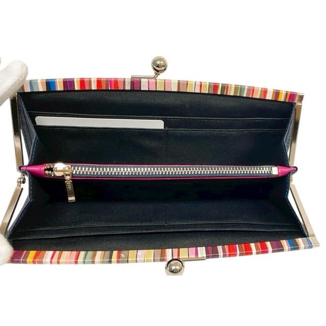 Paul Smith（ポール・スミス） 未使用 長財布 がま口 レザー ネイビー