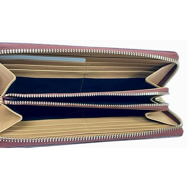 【新品】Paul Smith 財布 マルチストライプ レザー 長財布 ブラウン Paul Smith（ポール・スミス） 未使用 ラウンドファスナー 長財布