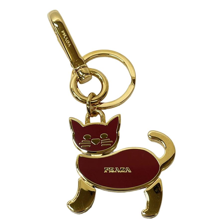 PRADA プラダ ネコ キーホルダー ねこ キーリング メタル PRADA プラダ ネコ キーホルダー ねこ キーリング メタル