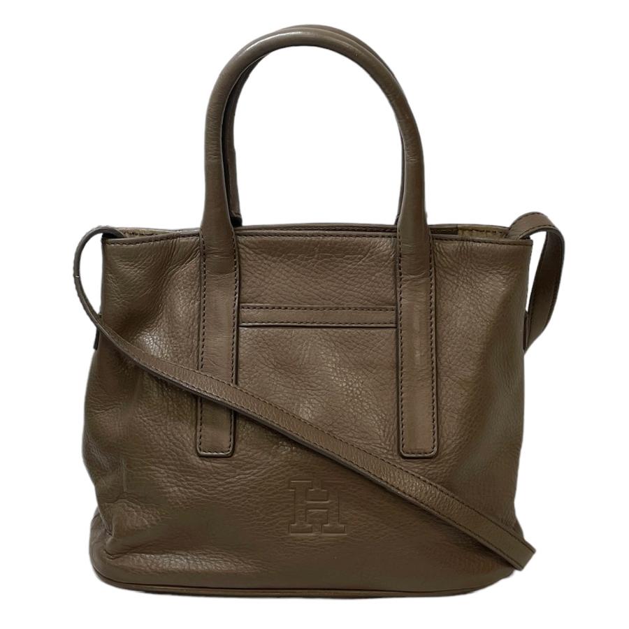 美品☆HIROFU 2wayショルダーバッグ  ブラウン HIROFU（ヒロフ） 2WAY ハンドバッグ ショルダーバッグ レザー