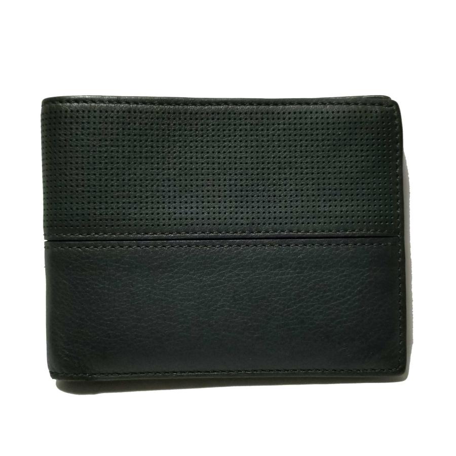 Cartier（カルティエ） 財布 二つ折り パンチングレザー 札入れ ダーク