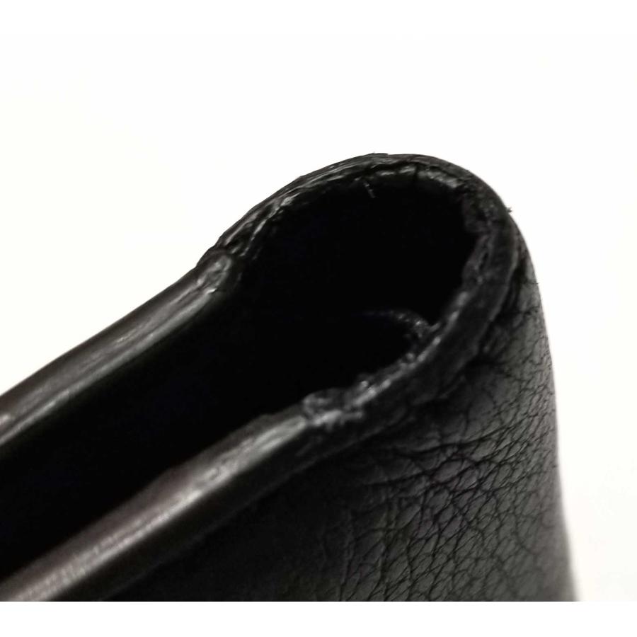 Cartier カルティエ 財布 二つ折り パンチングレザー 札入れ ダーク  