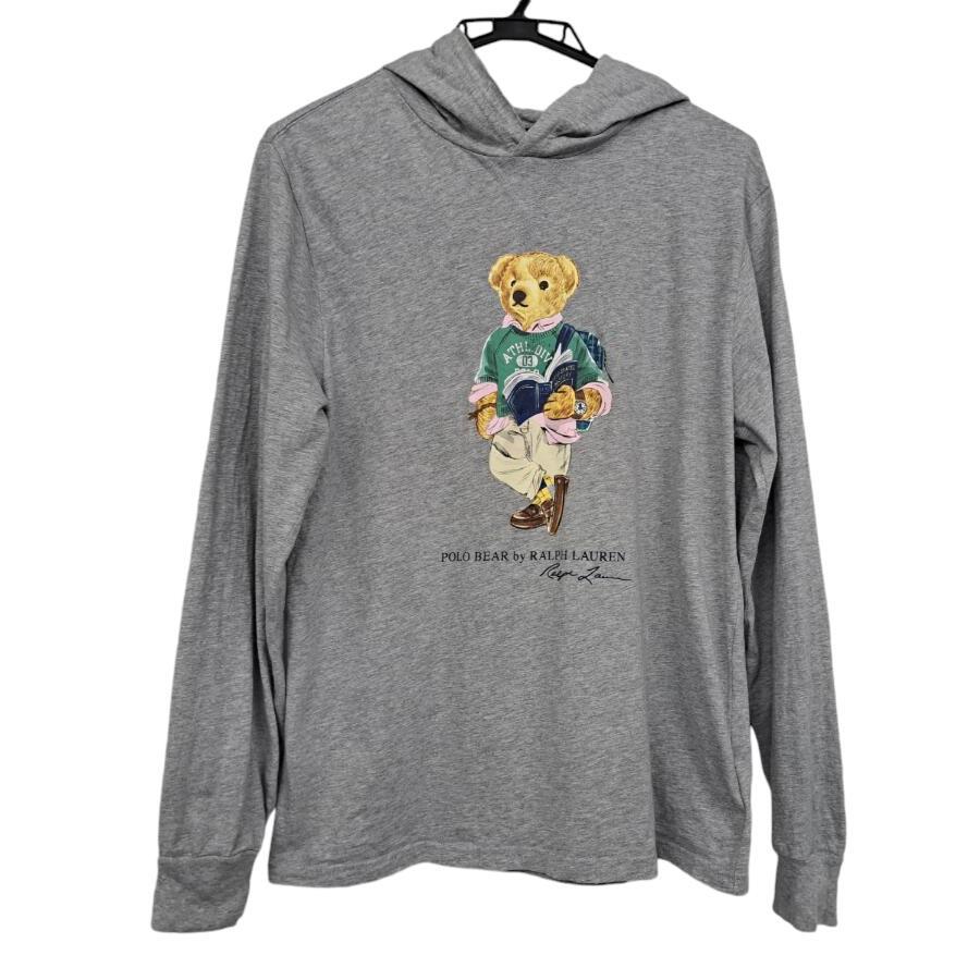 ポロ　ラルフローレン トップス ロンT 長袖 パーカー Tシャツ　グレー ベア ポロベア　テディベア　クマ　170 ボーイズ　XL　レディース POLO RALPH LAUREN（ポロ・ラルフローレン） ポロ ラルフローレン ロン