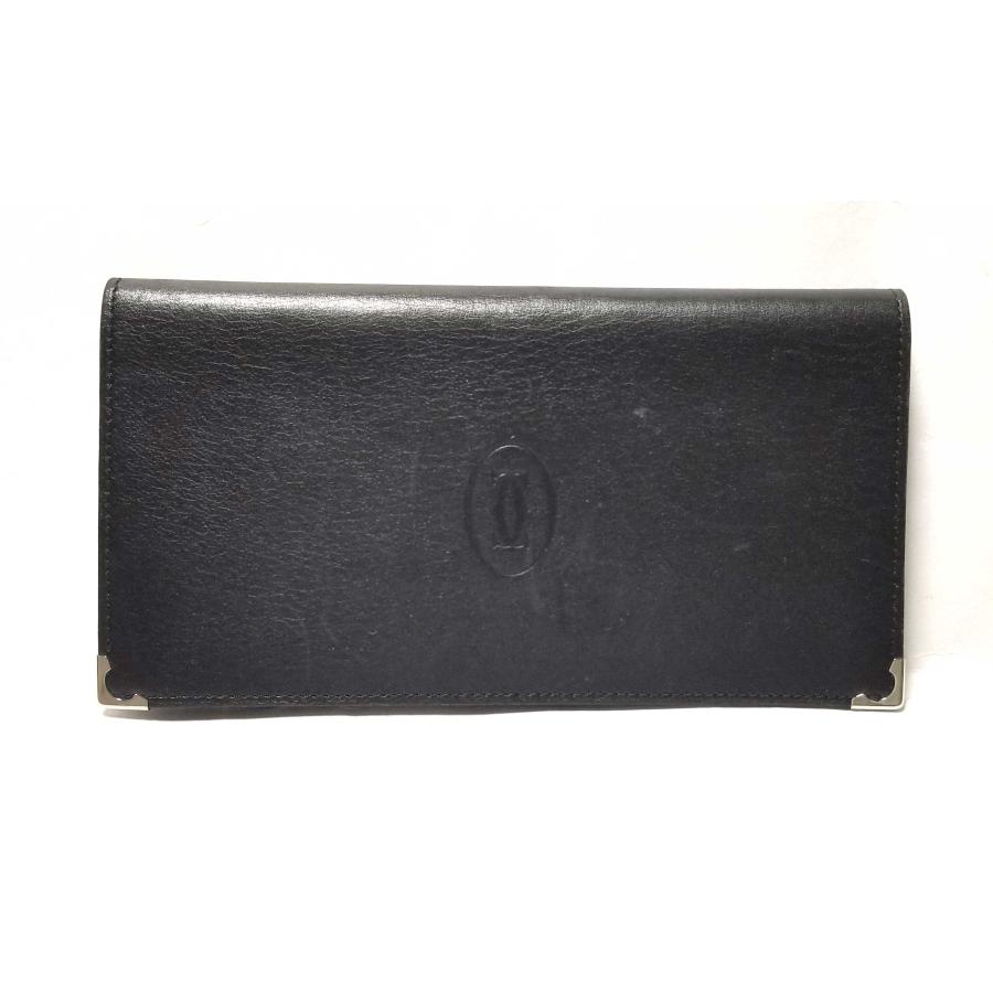 カルティエ 長財布 L3000585 財布 二つ折り マスト ブラック 黒 コイン  
