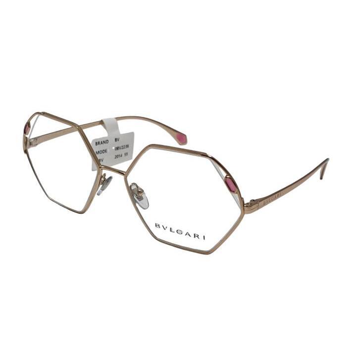 BVLGARI 未使用 ブルガリ メガネ 眼鏡フレーム 2238 赤色 ライン