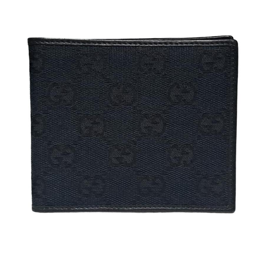 グッチ 財布 二つ折り GGキャンバス 札入れ 034.3661 ブラック 