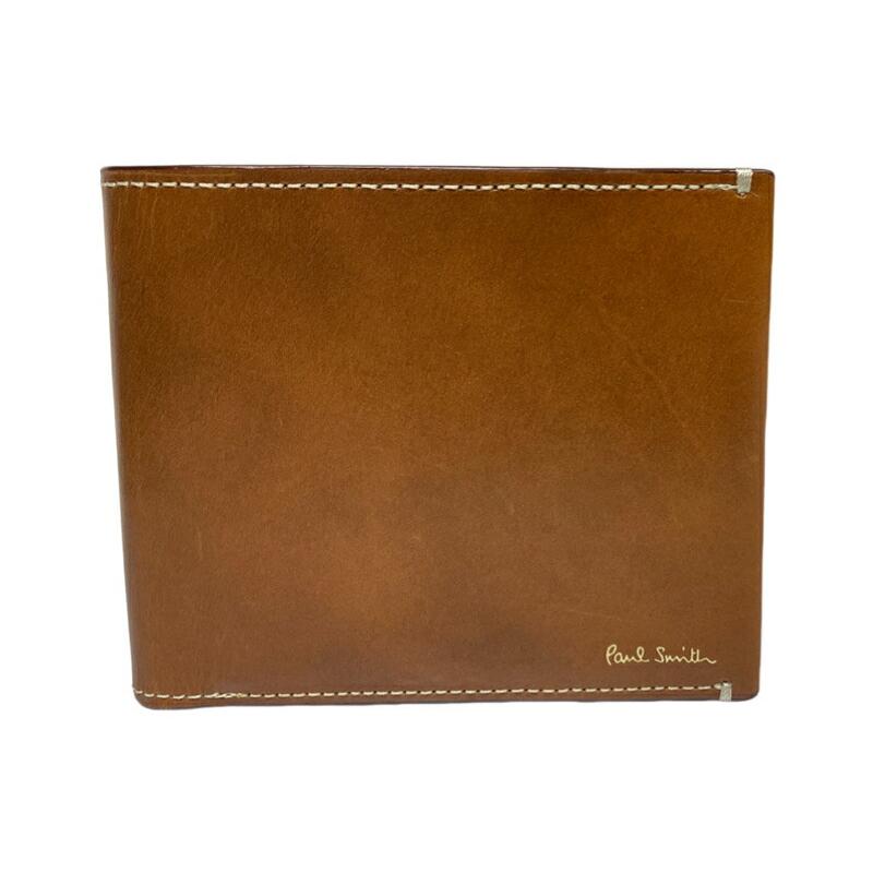 未使用　PaulSmith ポールスミス　レザー二つ折り財布　ブラウン　茶 Paul Smith（ポール・スミス） 未使用 財布 二つ折り ブラウン 茶色
