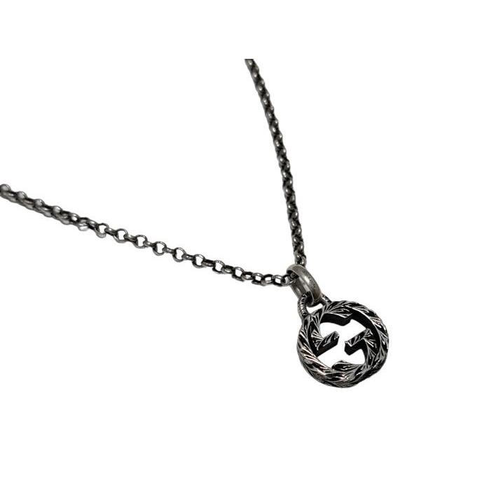GUCCI 新品同様 グッチ インターロッキング ネックレス SV925 GG 