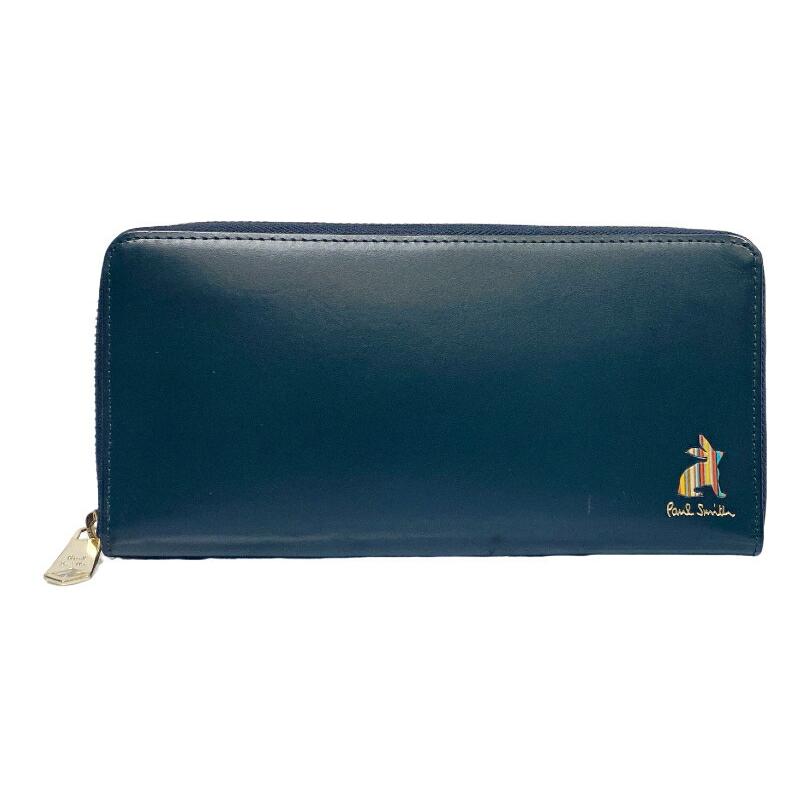 未使用✨ポールスミス レザー　ラウンドファスナー 長財布 ネイビー系 Paul Smith（ポール・スミス） 未使用 ラウンドファスナー 長財布