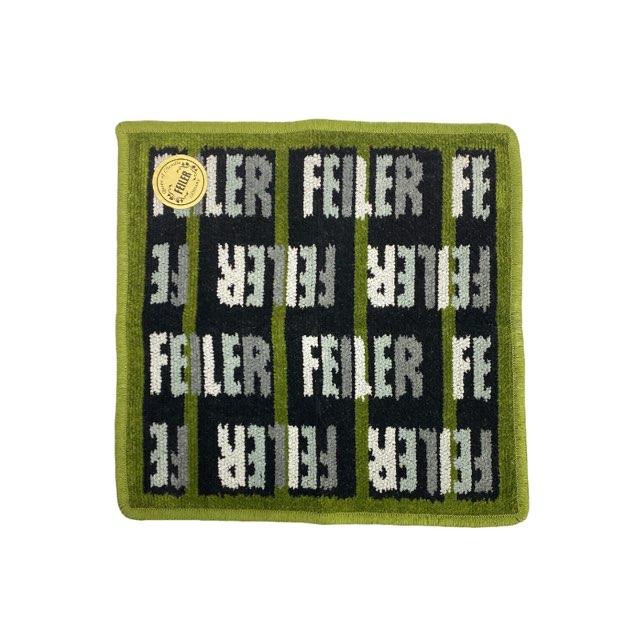 feiler（フェイラー） 未使用 ハンドタオル グリーン 緑 ブラック 黒
