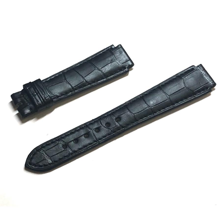 未使用 パテックフィリップ 時計用 ベルト クロコダイル 黒 ブラック