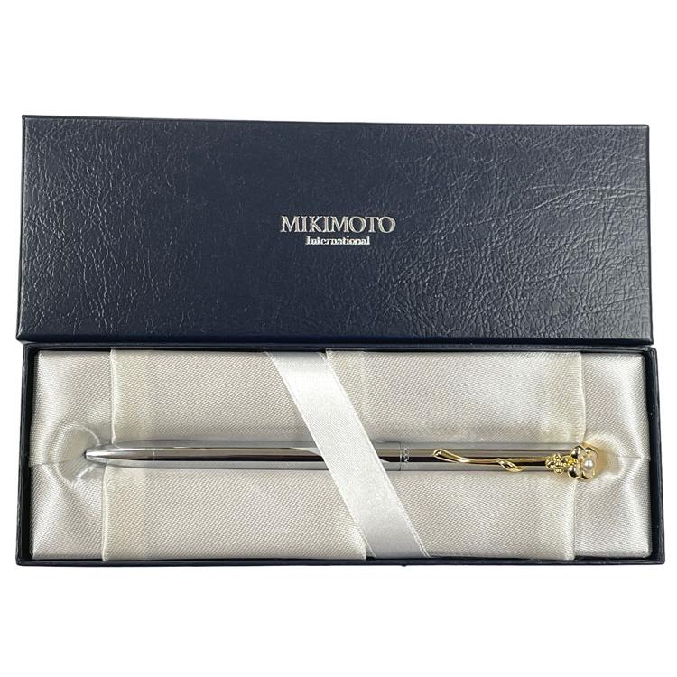 新品同様 MIKIMOTO ミキモト ボールペン フラワー 花 レディース 