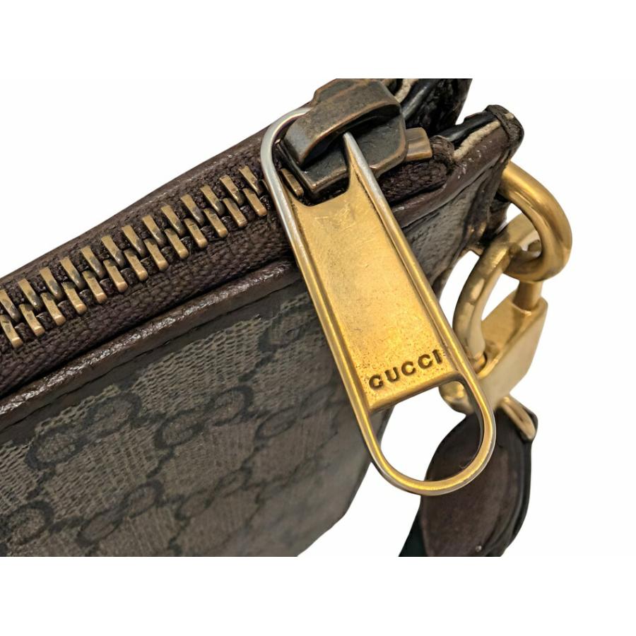 GUCCI（グッチ）GGスプリーム タイガープリント クラッチバッグ セカンドバッグ ポーチ ブラック PVC レザー メンズ 【中古】 GUCCI（グッチ） クラッチバッグ GGスプリーム TIGER プリント