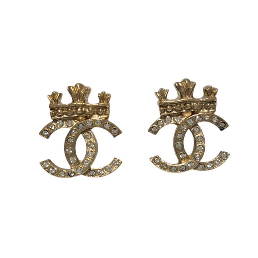 CHANEL（シャネル） ピアス ココマーク クラウン 21A ラインストーン