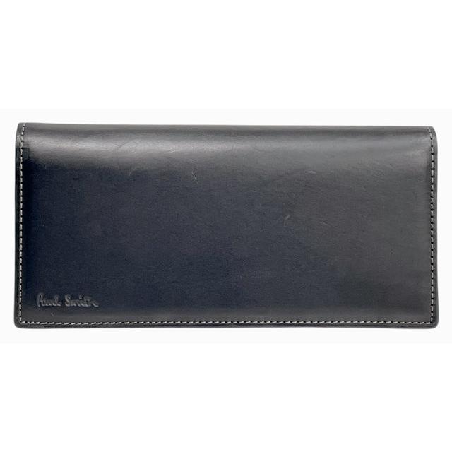 【新品未使用】ポールスミス 長財布 ラウンドジップ マルチストライプ レザー 黒 ポールスミス 長財布 ラウンドジップ 黒×マルチストライプ 新品 レザー