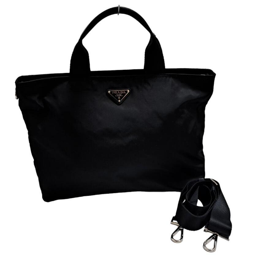 PRADA プラダ 2WAY トートバッグ ショルダーバッグ ナイロン ブラック 