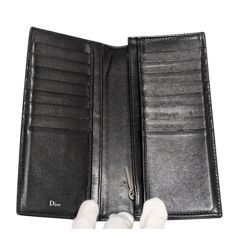 Christian Dior ディオールオム Bee 長財布 型押し レザー Christian Dior ディオールオム Bee 長財布 型押し レザー